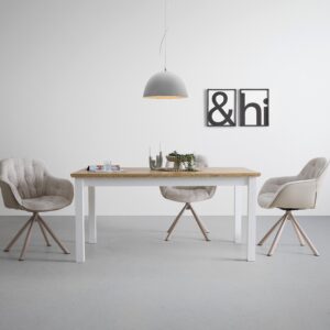 wohnli-moebel-suche-000003012408-1 Esstisch Korsika Eichefarben/Weiß Holzwerkstoff Mömax Möbel > Tische > Esstische Weiß