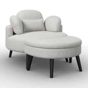 wohnli-moebel-suche-00000Z000102 Wohnli Möbelsuche - Sessel Bianca mit Hocker Chenille Grau