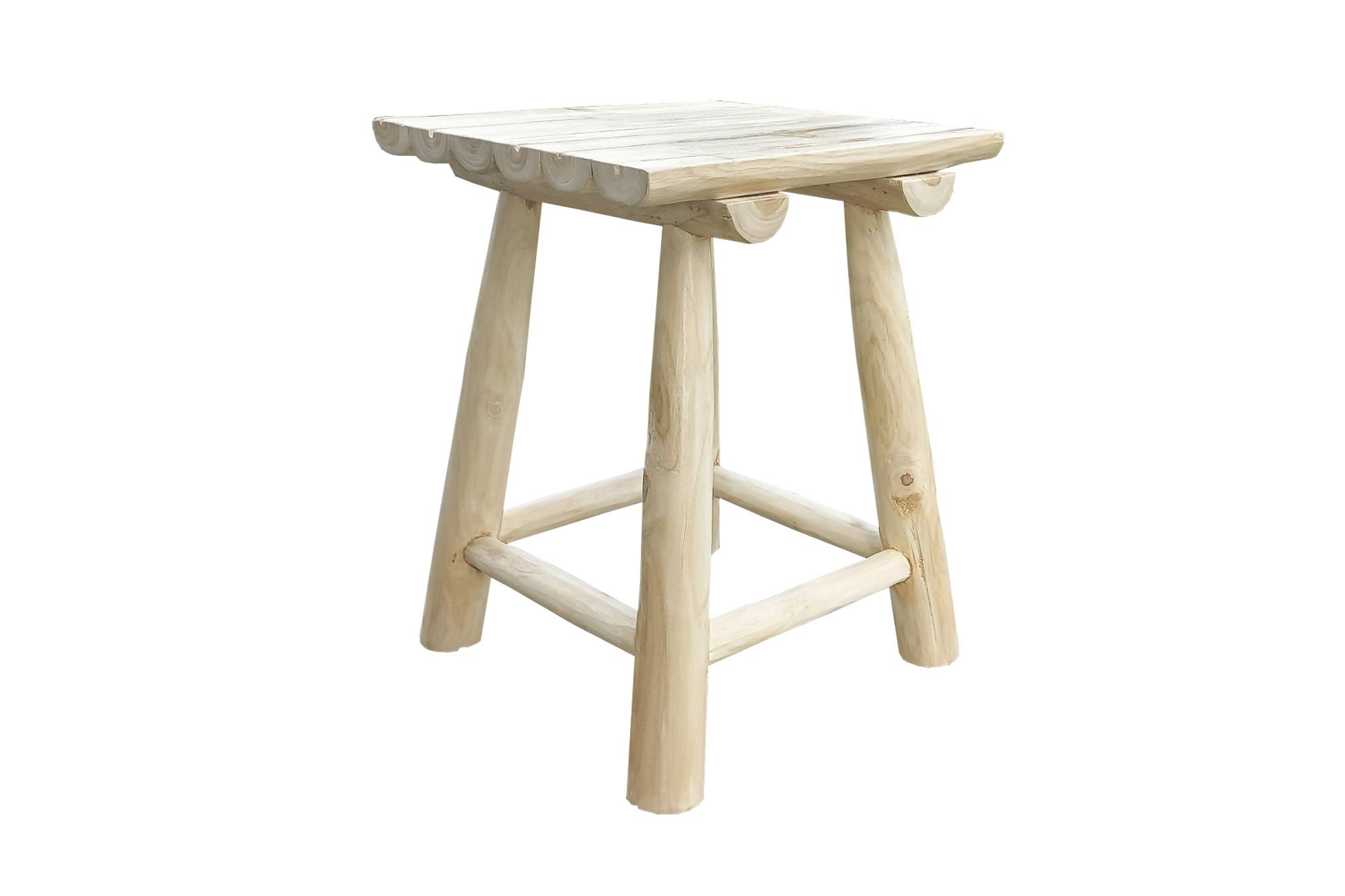 wohnli-moebel-suche-00002N002005 Wohnli Möbelsuche - Gartenhocker aus Teak Quadratisch Naturfarben
