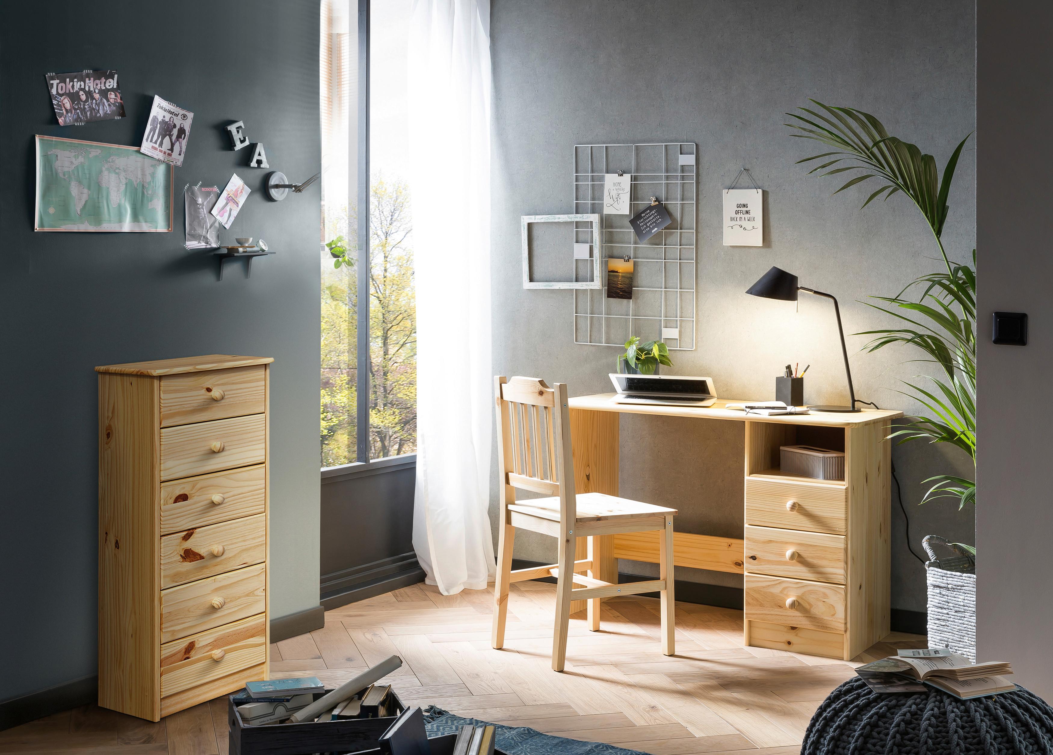 Schreibtisch Kiefer Echtholz Ca. 110x54x73 cm. LxBxH Holz Livetastic Möbel > Tische > Schreibtische > Schreibtische Braun