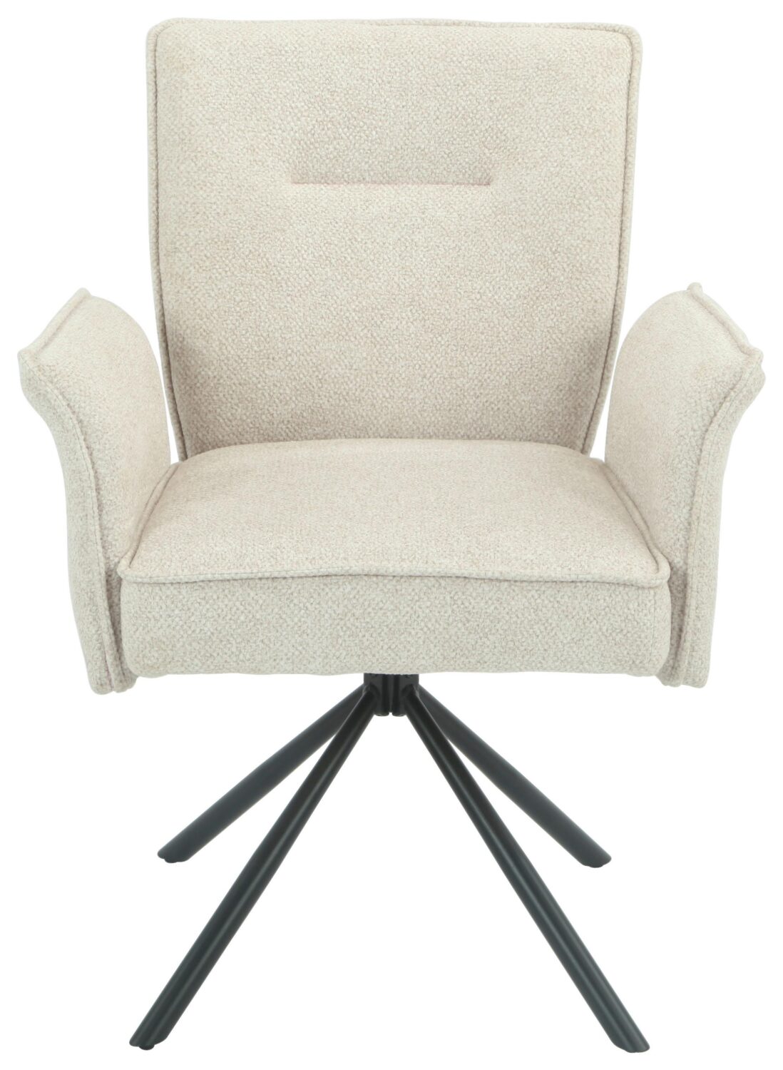 Armlehnstuhl Ellen Giga S Beige Metall, Textil Premium Living Wohnzimmermöbel Beige