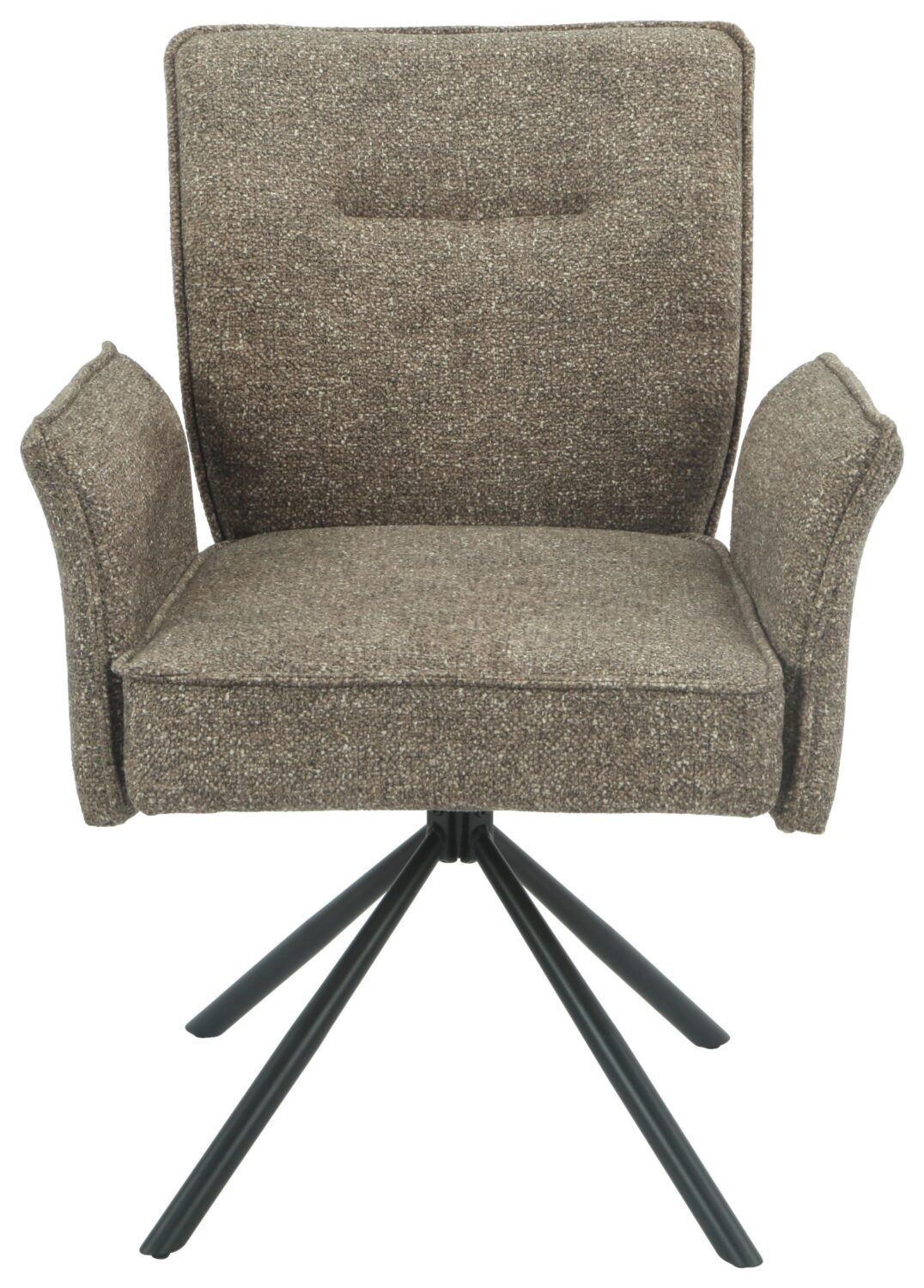Armlehnstuhl Ellen Giga S Braun Metall, Textil Premium Living Wohnzimmermöbel Braun