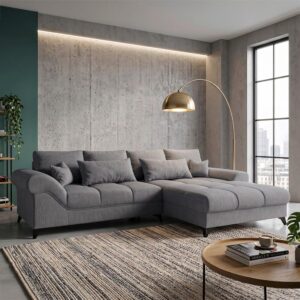 Ecksofa Noah Grau Textil, Holzwerkstoff Based Möbel > Sofas & Couches > Wohnlandschaften > Ecksofas Grau