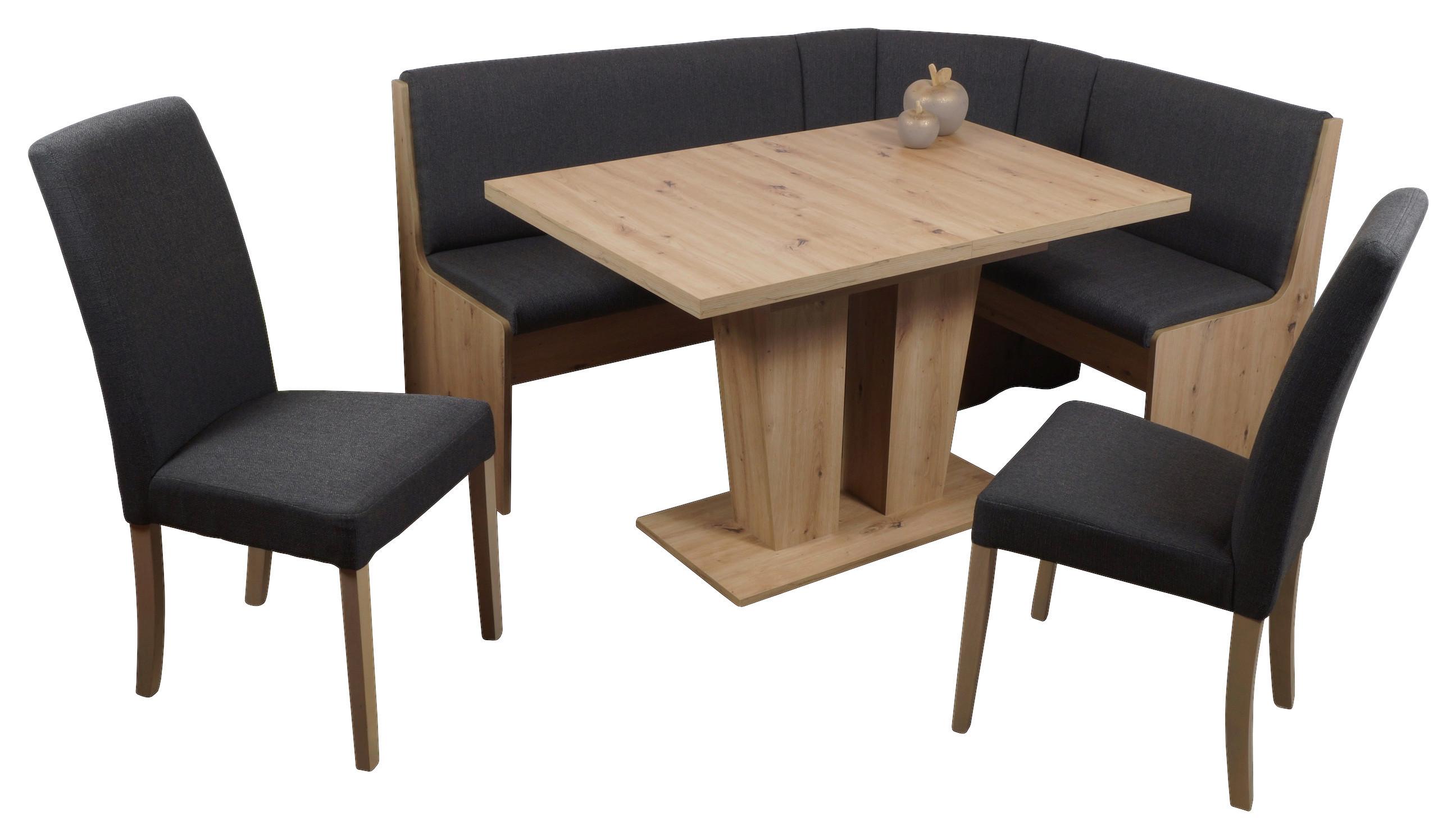 wohnli-moebel-suche-000061000601 Wohnli Möbelsuche - Eckbankgruppe Duisburg 4-tlg. Eiche Artisan/Grau