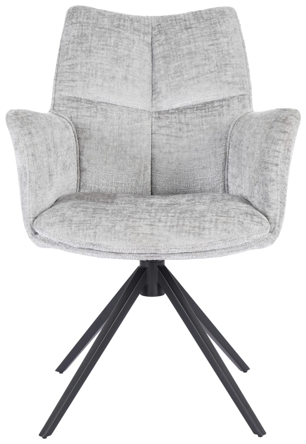 Armlehnstuhl Lucia Grau Metall, Textil Premium Living Wohnzimmermöbel Grau