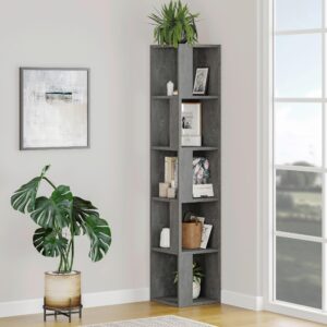 Eckregal PIANO Grau ca. 32x159x32 cm Holzwerkstoff Livetastic Wohnzimmermöbel Grau