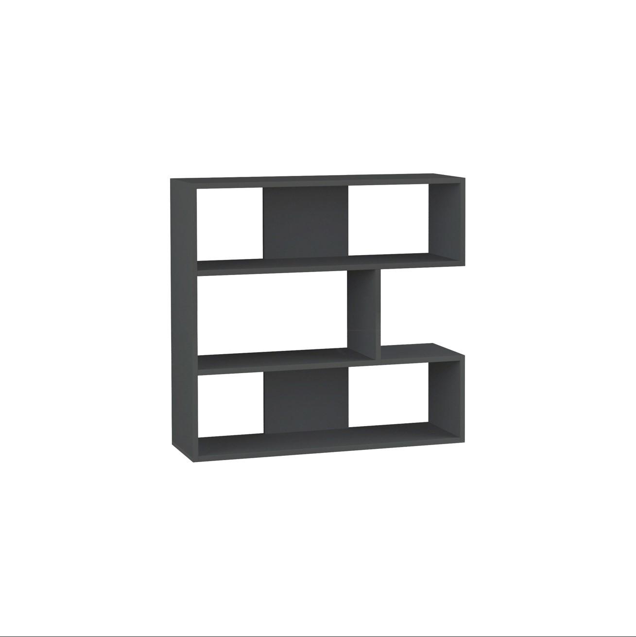 Wohnli Möbelsuche - Bücherregal Molly ca. 94x89x30 cm Anthrazit