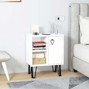 Nachtkästchen Neptun Weiß Holzwerkstoff MID.YOU Möbel > Kommoden & Schubladenschränke > Nachttische Weiß
