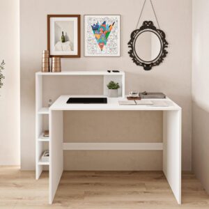 Schreibtischkombination Amber Weiß ca. 120x55x96cm Holzwerkstoff Livetastic Möbel > Tische > Schreibtische > Schreibtische Weiß