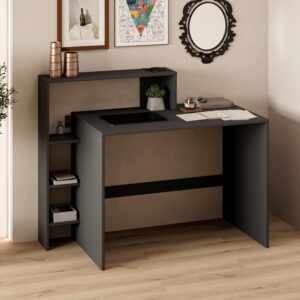 Schreibtischkombination Amber Anthrazit ca. 150x55x96cm Holzwerkstoff Livetastic Möbel > Tische > Schreibtische > Schreibtische Anthrazit
