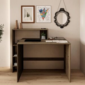 Schreibtischkombination MX Walnussfarben ca. 120x55x96cm Holzwerkstoff Livetastic Möbel > Tische > Schreibtische > Schreibtische Braun