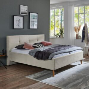 Polsterbett Meila Beige ca. 180x200cm Textil Premium Living Möbel > Betten > Doppelbetten Beige