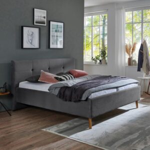 Polsterbett Meila Grau ca. 180x200cm Textil Premium Living Möbel > Betten > Doppelbetten Grau
