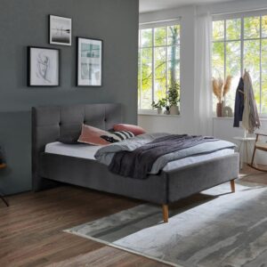 Polsterbett Meila Grau ca. 140x200cm Textil Premium Living Möbel > Betten > Polsterbetten Grau