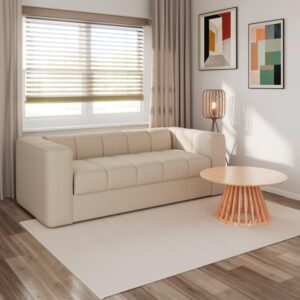 Schlafsofa Miranda Bouclé Beige Holz, Metall, Textil Bessagi Home Wohnzimmermöbel Beige