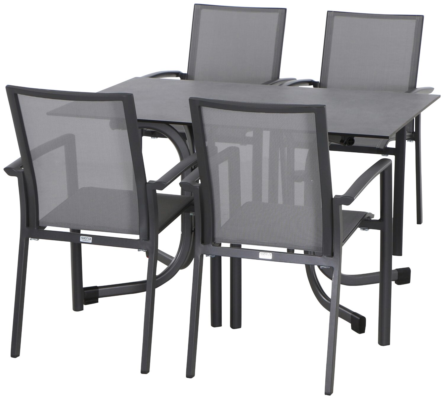 wohnli-moebel-suche-000171010805 Wohnli Möbelsuche - Gartengarnitur 'Velia' 5-tlg. Metall/Textil