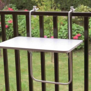 wohnli-moebel-suche-000171012003-1 Balkonklapptisch ca. 40x60 cm Weiß Metall, Holzwerkstoff Gardenson Garten & Outdoor > Balkonmöbel > Balkontische Weiß