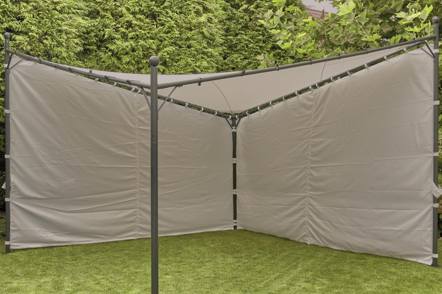 Seitenteile Berlino 400x256cm J04527 Textil Siena Garden Garten & Outdoor Grau