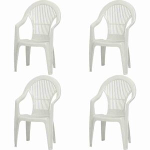 Wohnli Möbelsuche - Siena Garden Stapelsessel in Kunststoff Weiß