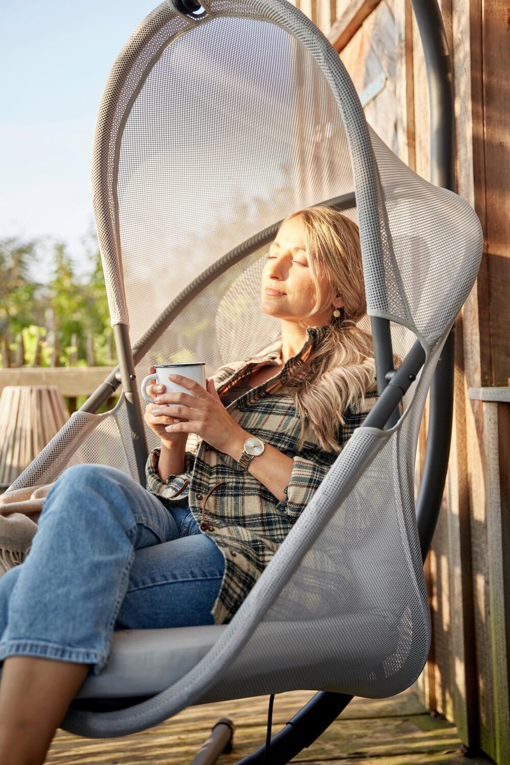 HÄNGESESSEL M90915 Kunststoff, Textil, Metall Siena Garden Garten & Outdoor > Gartenmöbel > Garten Relaxmöbel Grau