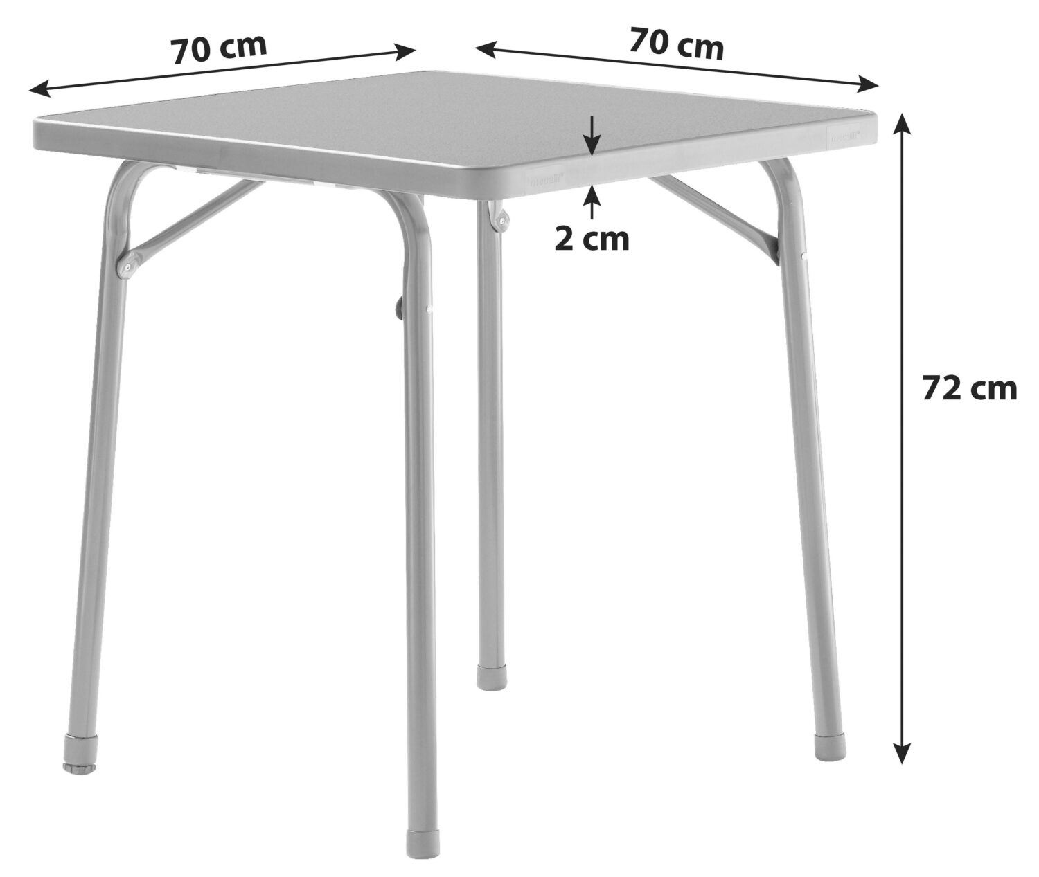 Gartentisch ca.70x70x72cm Anthrazit Holzwerkstoff Sieger Garten & Outdoor > Gartenmöbel > Gartentische Anthrazit