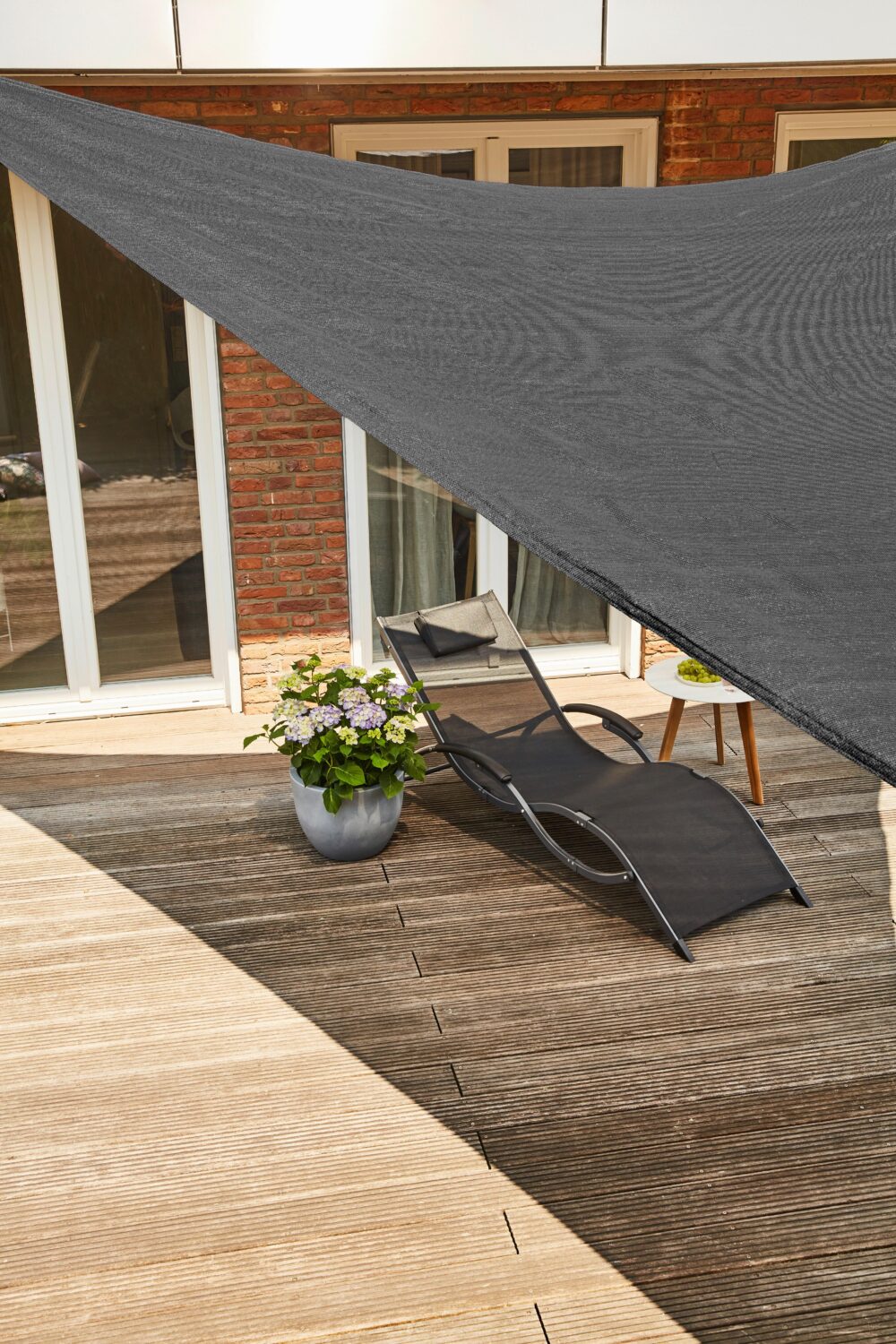 Sonnensegel H16888 ca. 360x360x360 cm Grau Metall, Textil Siena Garden Garten & Outdoor > Sonnen- & Sichtschutz > Sonnensegel Grau