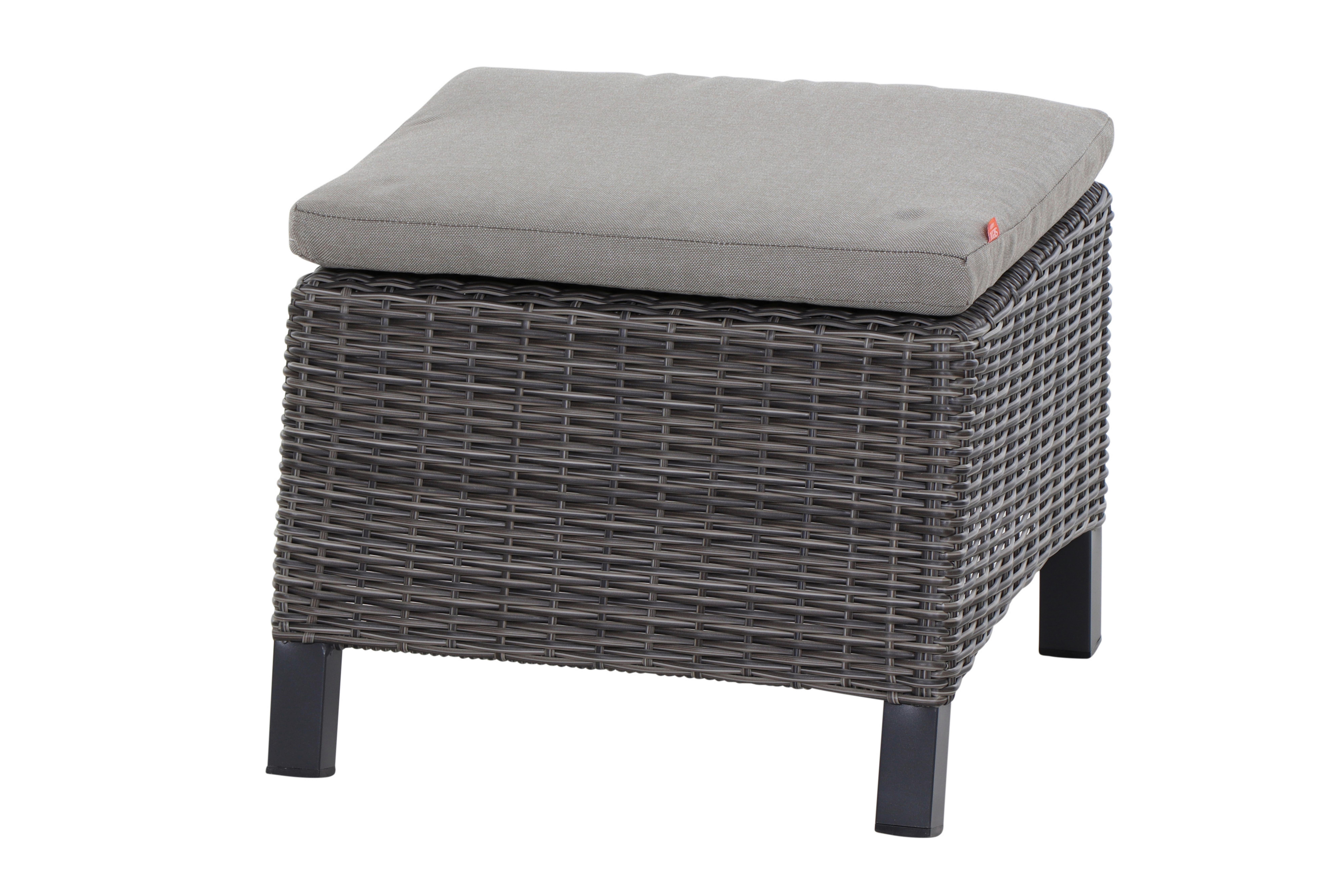 Relaxsessel Corido Grau mit Hocker Metall, Kunststoff, Textil, Keramik Siena Garden Garten & Outdoor > Loungemöbel > Loungegarnituren Grau
