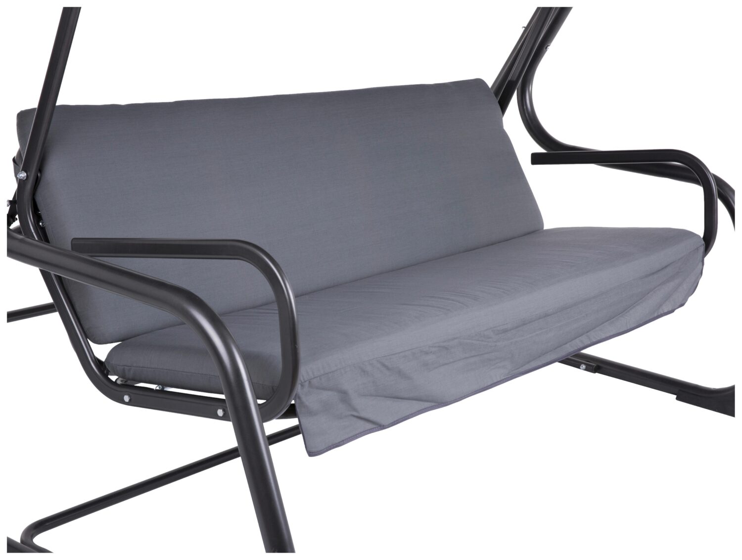 Hollywoodschaukel ca. 132x171x209 cm Anthrazit Metall Gardenson Garten & Outdoor > Gartenmöbel > Garten Relaxmöbel Anthrazit