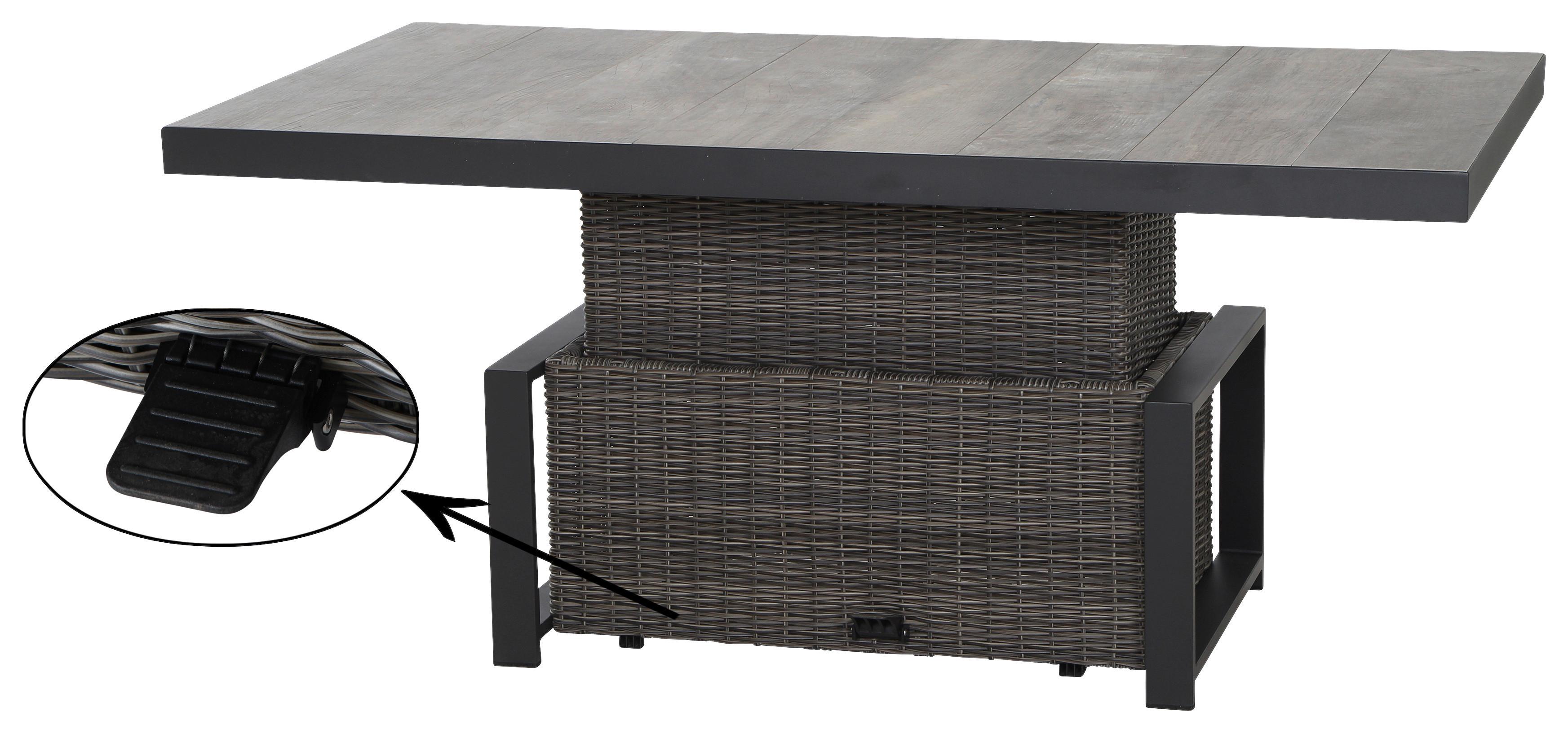 Loungegarnitur Corido 4-tlg. Grau Metall, Kunststoff, Textil, Keramik Siena Garden Garten & Outdoor > Loungemöbel > Loungegarnituren Grau