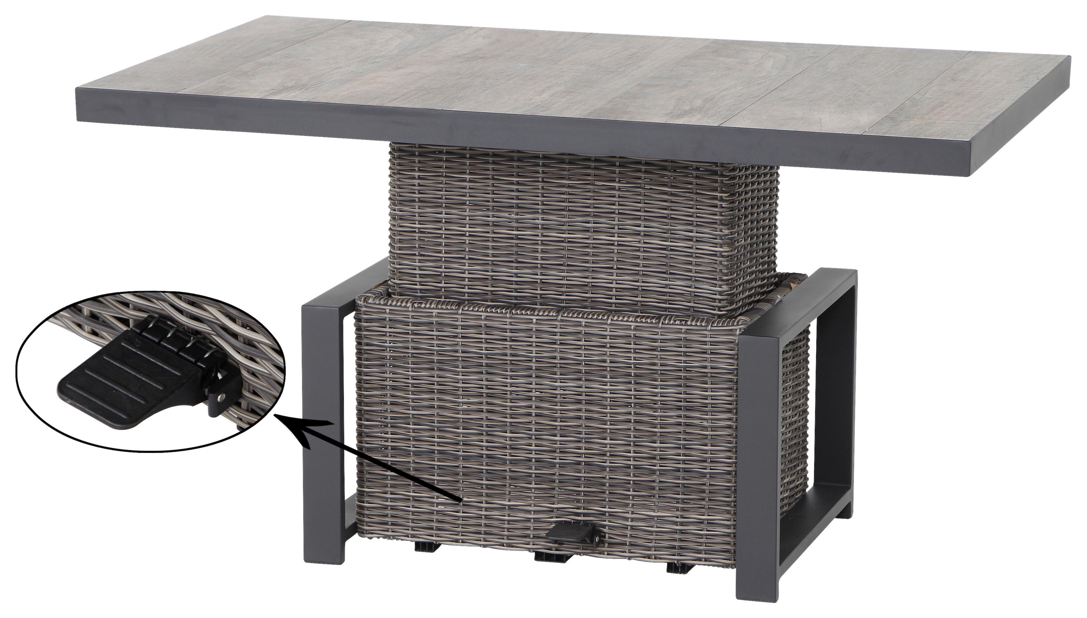 Loungegarnitur Corido 5-tlg. Grau Metall, Kunststoff, Textil, Keramik Siena Garden Garten & Outdoor > Loungemöbel > Loungegarnituren Grau