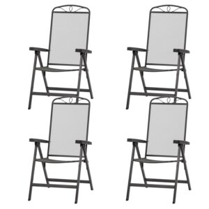 Wohnli Möbelsuche - Gartenklappstuhl-Set Elda 4-tlg. Anthrazit