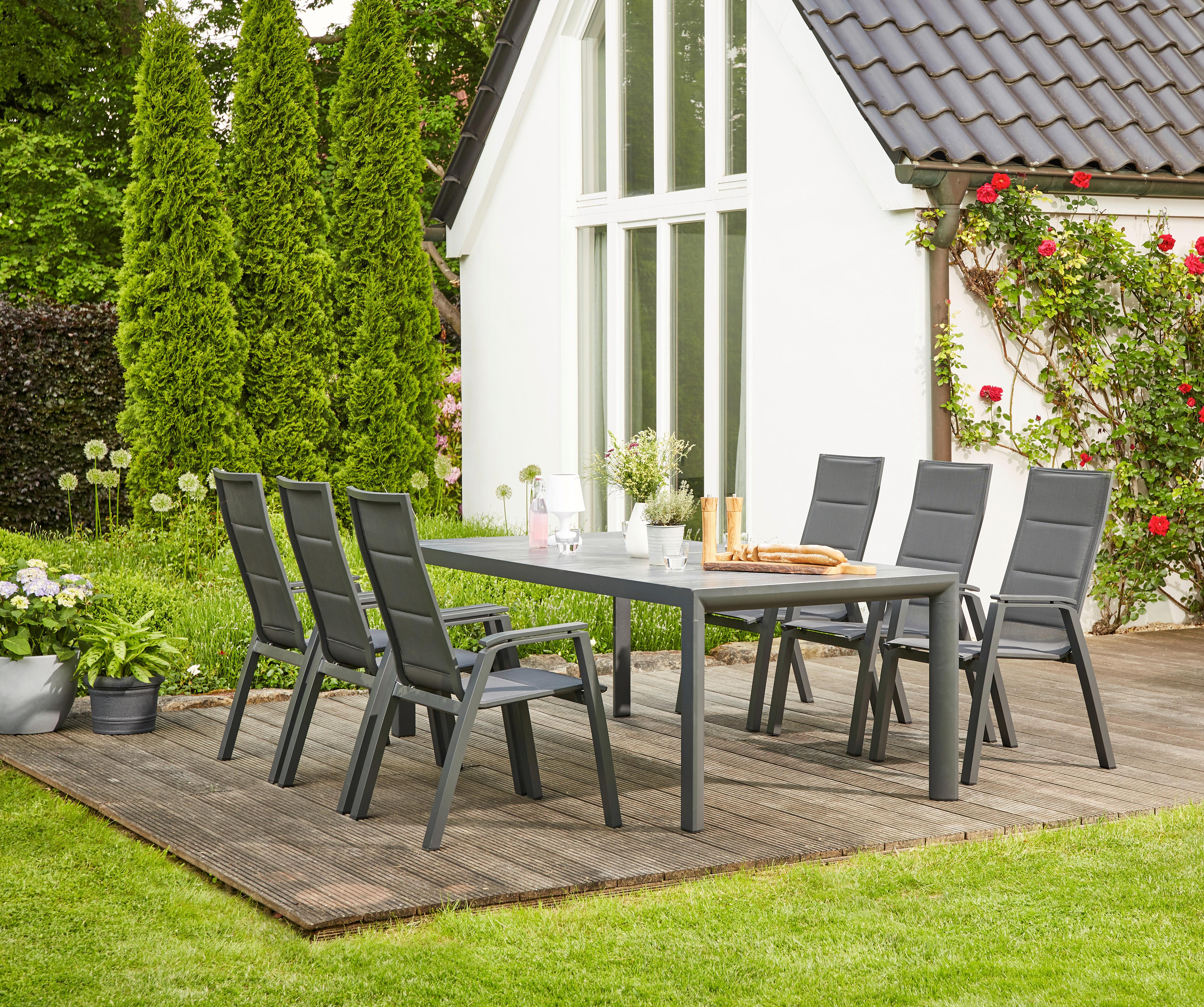 Wohnli Möbelsuche - GARTENTISCHGRUPPE MILANO S.SET + SILVA 7TLG