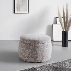 Hocker Baca Beige mit Stauraum Holz, Textil Mömax Möbel > Sessel > Hocker Beige