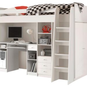 wohnli-moebel-suche-000241002602-1 Hochbett in Weiss 'Unit' Holzwerkstoff MID.YOU Möbel > Betten > Hoch- und Etagenbetten > Hochbetten Weiß