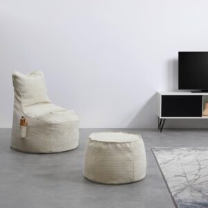 Hocker Lucylla in Beige Textil Mömax Wohnzimmermöbel Beige