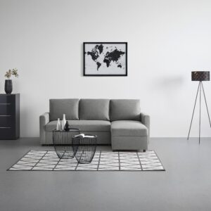 Wohnlandschaft Victoria Grau Holz, Metall, Textil, Holzwerkstoff Based Wohnzimmermöbel Grau