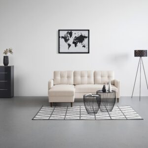 Wohnlandschaft Bergen Beige Holz, Metall, Textil, Holzwerkstoff Based Wohnzimmermöbel Beige