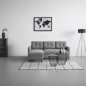 Wohnlandschaft Bergen Hellgrau Holz, Metall, Textil, Holzwerkstoff Based Wohnzimmermöbel Grau