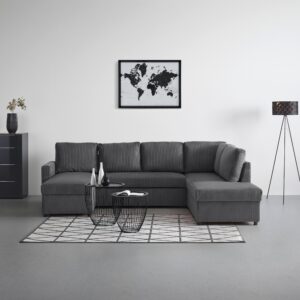 Wohnlandschaft Martina ACV Rechts Anthrazit Holz, Metall, Textil, Holzwerkstoff Mömax Möbel > Sofas & Couches > Wohnlandschaften > Wohnlandschaften U-Form Anthrazit