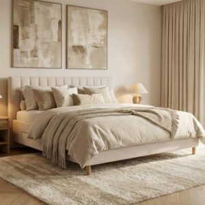 Polsterbett Talio Beige ca. 180x200cm Holz, Textil, Holzwerkstoff Mömax Möbel > Betten > Doppelbetten Beige