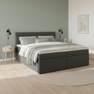 wohnli-moebel-suche-000298000101 Wohnli Möbelsuche - Boxbett Lucy Dunkelgrau ca. 180x200 cm mit Topper