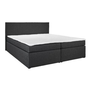 wohnli-moebel-suche-000298000106-1 Boxbett Lucy 2 Dunkelgrau ca. 180x200 cm mit Topper Holz, Textil Bessagi Home Möbel > Betten > Boxspringbetten Grau