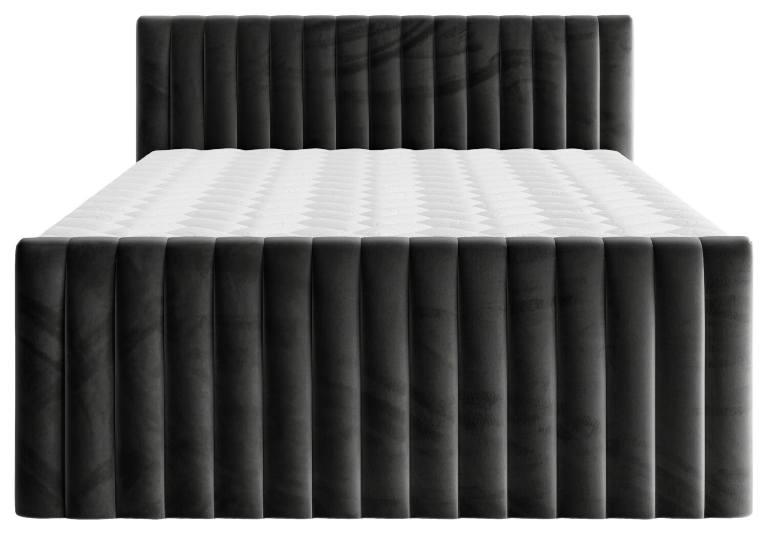 Boxspringbett Simon in Schwarz ca. 160x200cm Textil, Holzwerkstoff Premium Living Möbel > Betten > Boxspringbetten Schwarz