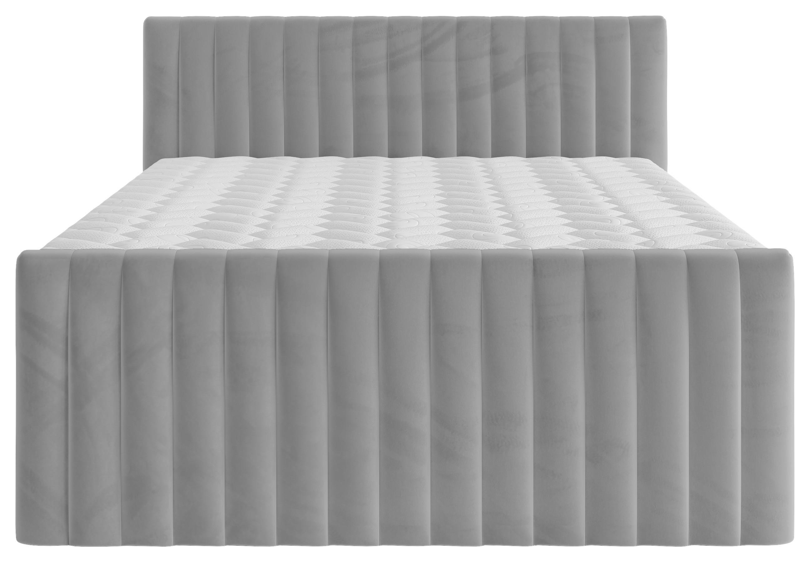 wohnli-moebel-suche-000298006022-1 Boxspringbett Simon in Dunkelgrau ca. 160x200cm Textil, Holzwerkstoff Premium Living Möbel > Betten > Boxspringbetten Grau