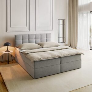 Wohnli Möbelsuche - Boxbett Nicole ca. 180x200 cm Grau mit Topper