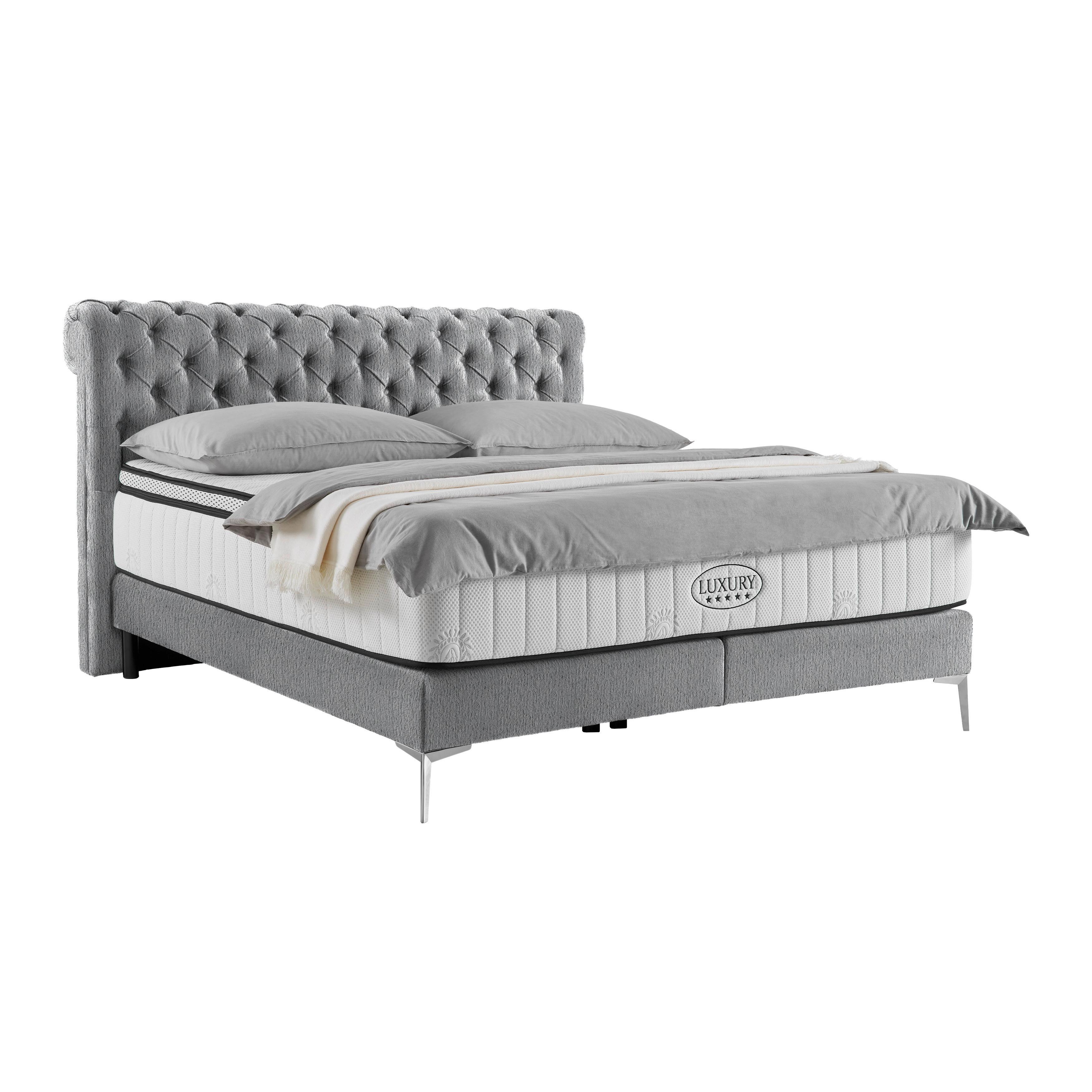 wohnli-moebel-suche-000298013013 Wohnli Möbelsuche - Boxspringbett Queen in Dunkelgrau ca. 180x200cm