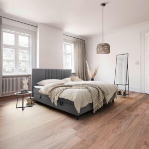 Wohnli Möbelsuche - Boxbett Roma ca. 180x200 cm Grau mit Topper
