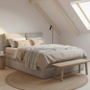 wohnli-moebel-suche-000298016101 Wohnli Möbelsuche - Boxspringbett Mosamo Hellgrau ca. 180x200 cm mit Topper