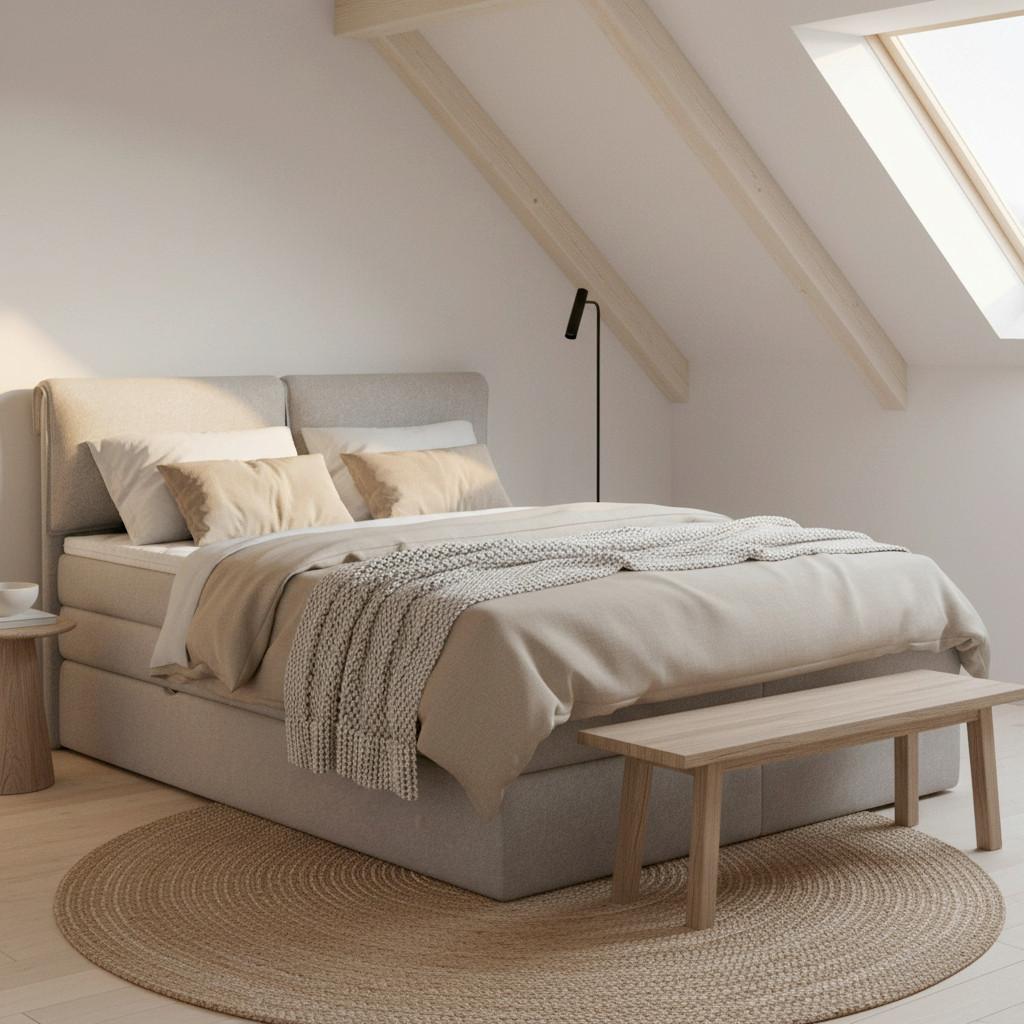wohnli-moebel-suche-000298016101 Wohnli Möbelsuche - Boxspringbett Mosamo Hellgrau ca. 180x200 cm mit Topper