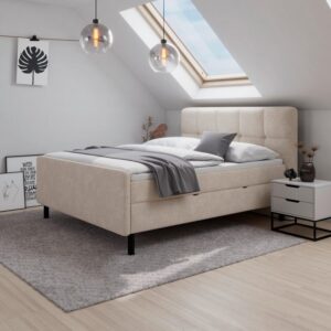 Wohnli Möbelsuche - Boxbett Marbella ca. 180x200 cm Beige mit Topper